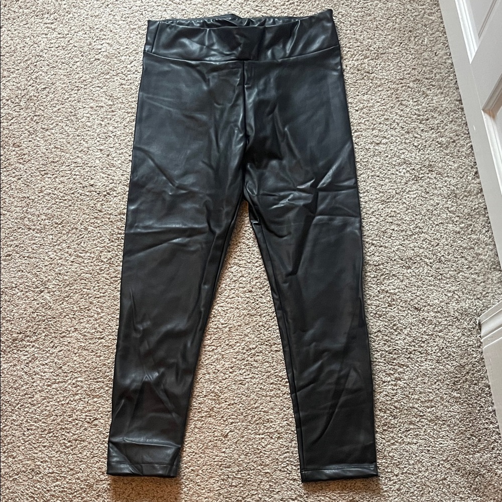 White Birch Vegan Leather Leggings